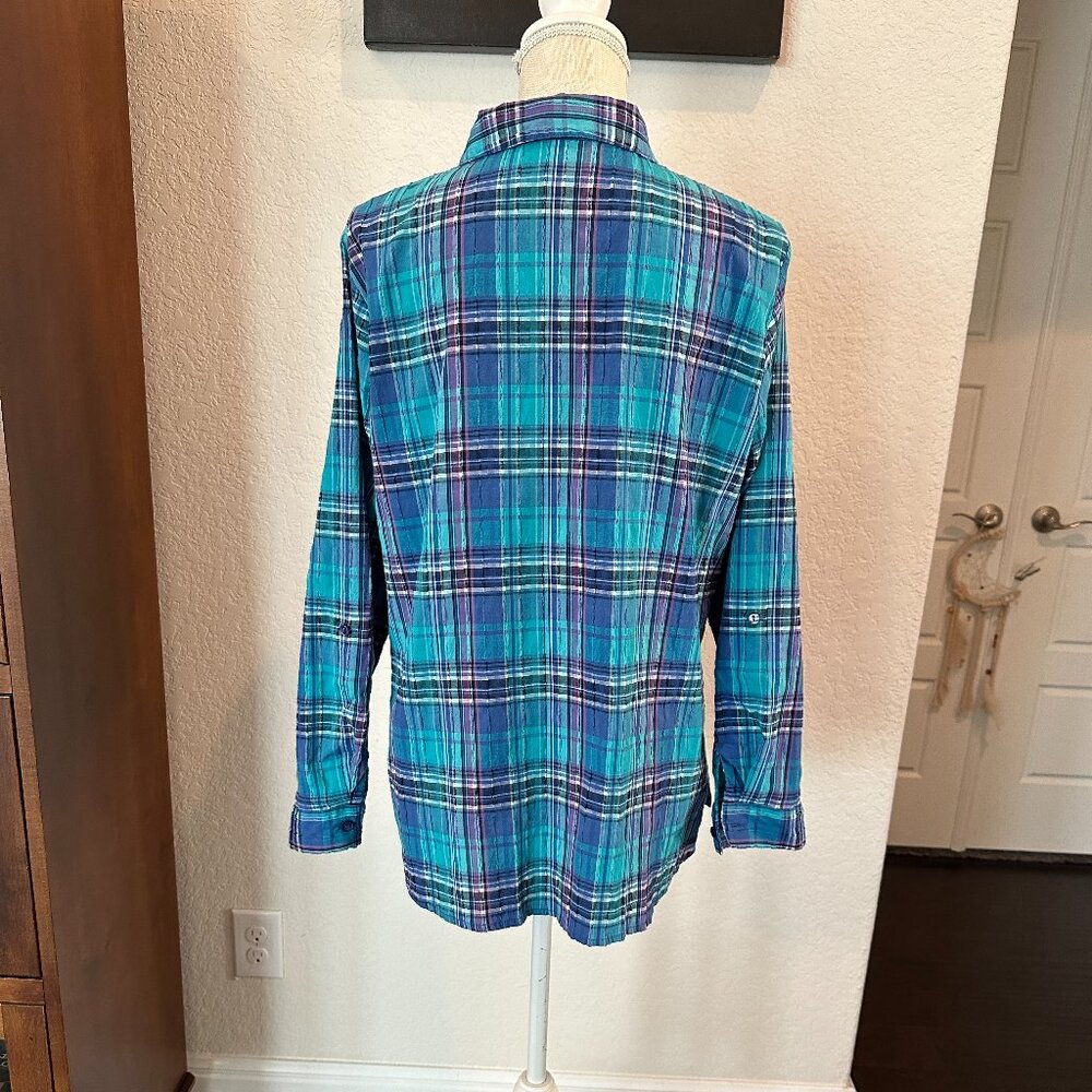 ALLISON DALEY Ultramarine Blue Plaid Top - Picture 3 of 9